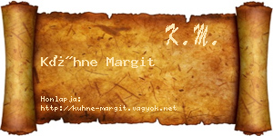 Kühne Margit névjegykártya